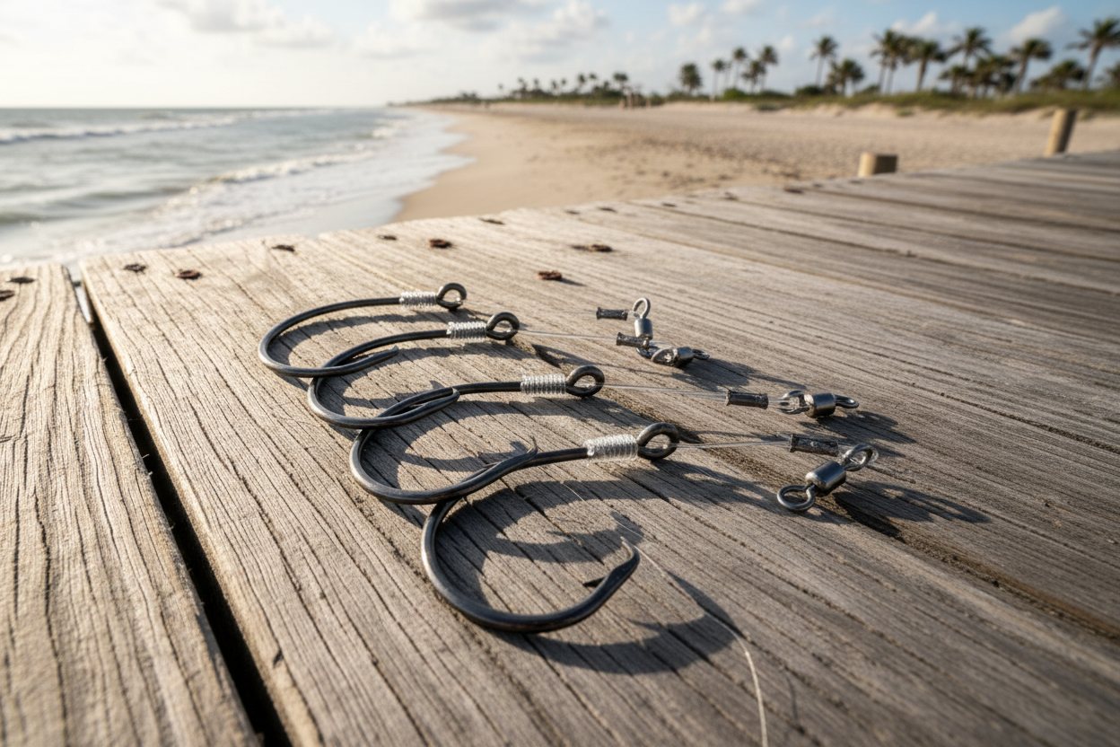 Red Drum Circle Hook Rig - 4 Pack - 10/0 Circle Hook