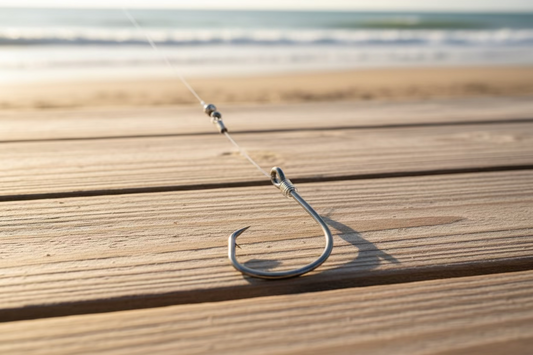 2-pack Hand-Tied Red Drum Rig - 1" Snell - 10/0 Circle Hook