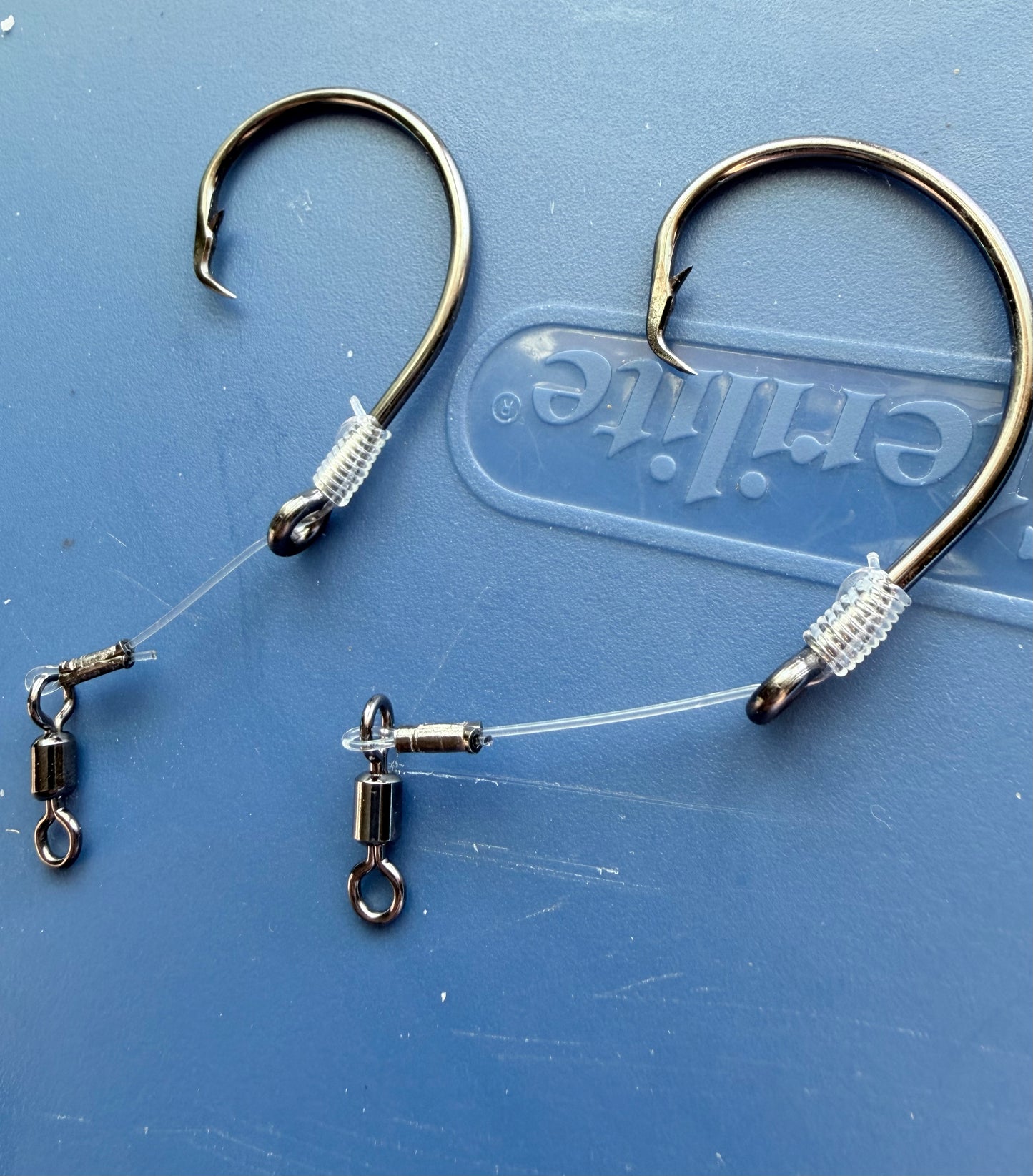Hatteras Style Drum Rig – 8/0 Hook on 60lb Leader