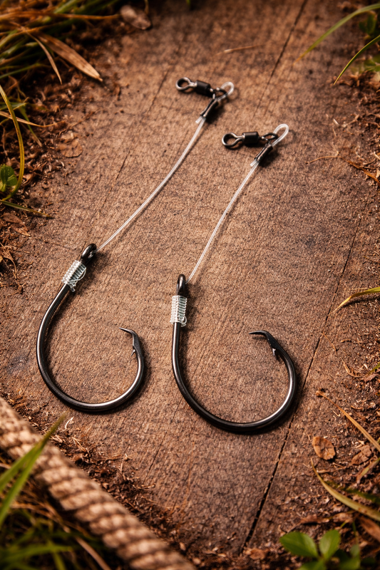 Red Drum Circle Hook Rig - 2" Snell - 2 Pack - 10/0 Circle Hook